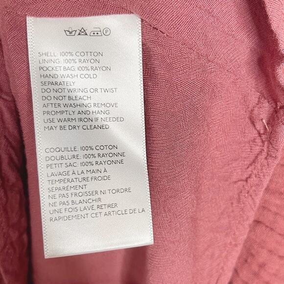 Urban Outfitters S Mauve Pink Gauze Button Front Tiered Ruffle Dress Square Neck - Picture 8 of 9